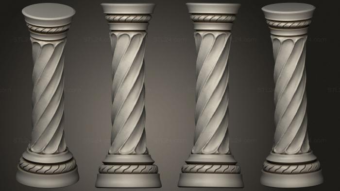Miscellaneous figurines and statues (Half Column 001, STKR_2211) 3D models for cnc