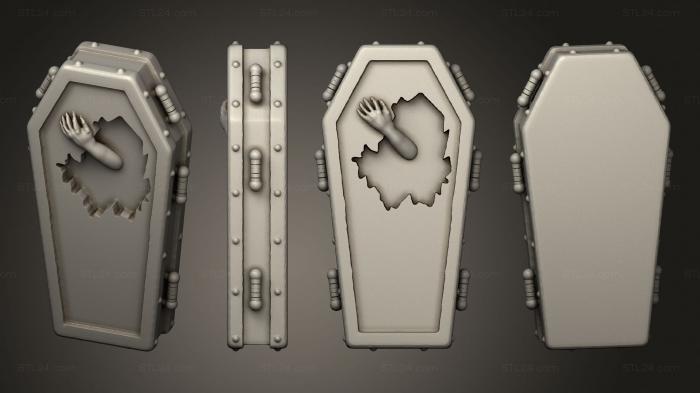 Miscellaneous figurines and statues (Halloween Arm Coffin, STKR_2217) 3D models for cnc