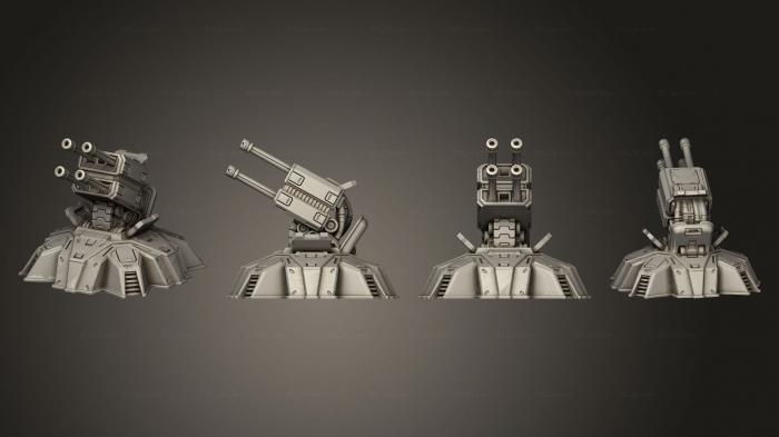 Miscellaneous figurines and statues (Heavy Turret, STKR_2224) 3D models for cnc