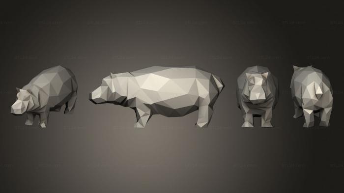 Miscellaneous figurines and statues (Hippo, STKR_2236) 3D models for cnc