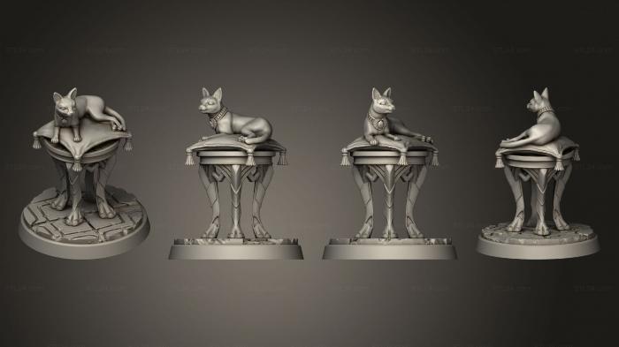 Miscellaneous figurines and statues (Kemet Cat Familiar, STKR_2265) 3D models for cnc