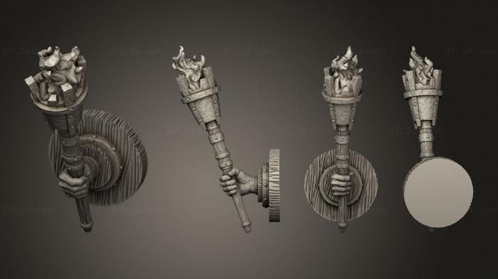 Miscellaneous figurines and statues (LL Wall Torch, STKR_2296) 3D models for cnc