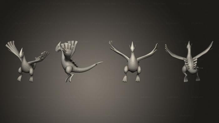 Miscellaneous figurines and statues (LUGIA Lugia Pose 1, STKR_2307) 3D models for cnc