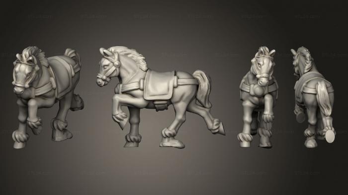 Статуэтки и статуи разные (Поддержка Marauding Horsemen CMD 1, STKR_2328) 3D модель для ЧПУ станка