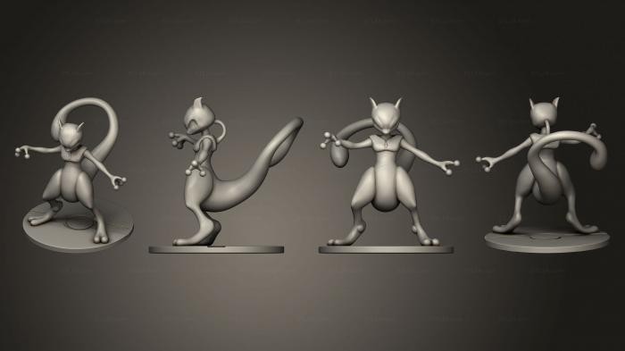 Miscellaneous figurines and statues (Mewtwo figure, STKR_2348) 3D models for cnc