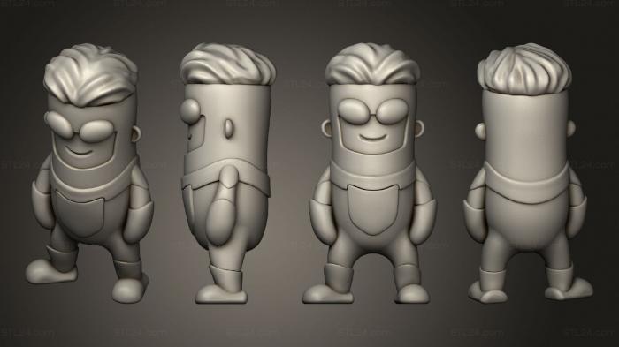 Miscellaneous figurines and statues (MINI DUDE, STKR_2360) 3D models for cnc