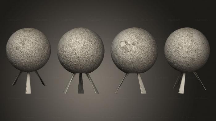 Miscellaneous figurines and statues (Moon lamp, STKR_2377) 3D models for cnc