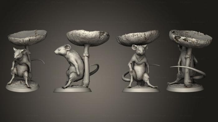 Miscellaneous figurines and statues (Mouse Sit, STKR_2383) 3D models for cnc
