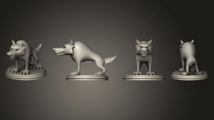 Статуэтки и статуи разные (Миссис Брисби Черный Волк, STKR_2389) 3D модель для ЧПУ станка
