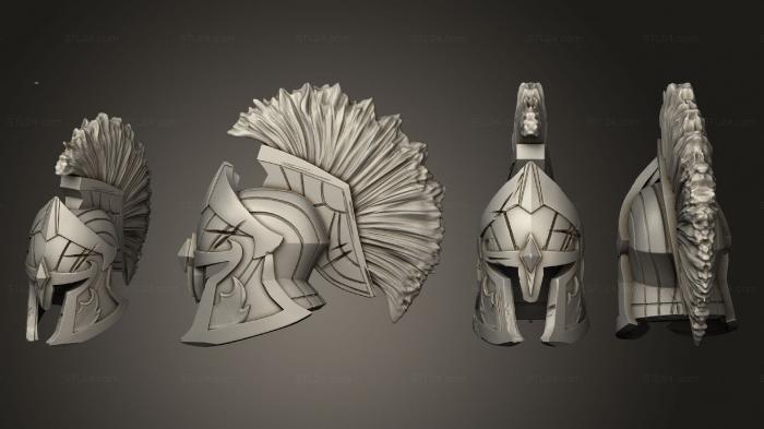 Miscellaneous figurines and statues (Mythical Clash Helmet B, STKR_2395) 3D models for cnc