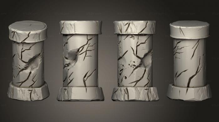 Miscellaneous figurines and statues (Mythical Clash Pillar, STKR_2396) 3D models for cnc