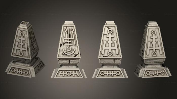 Статуэтки и статуи разные (Обелиски Повелителей Гробниц Некройдов, STKR_2401) 3D модель для ЧПУ станка