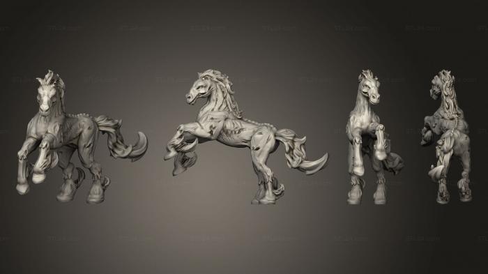 Miscellaneous figurines and statues (Nightmare Horse, STKR_2407) 3D models for cnc