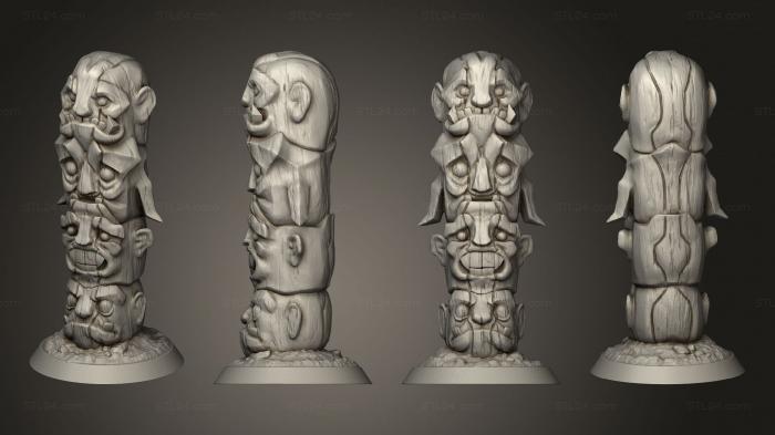 Статуэтки и статуи разные (Тотем Людоеда, STKR_2419) 3D модель для ЧПУ станка