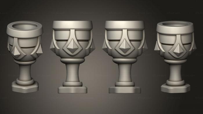Miscellaneous figurines and statues (On Ancient Sands Props Bases B Cup, STKR_2421) 3D models for cnc