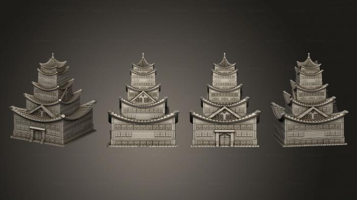 Miscellaneous figurines and statues (Pagoda Dec v 1 3, STKR_2434) 3D models for cnc