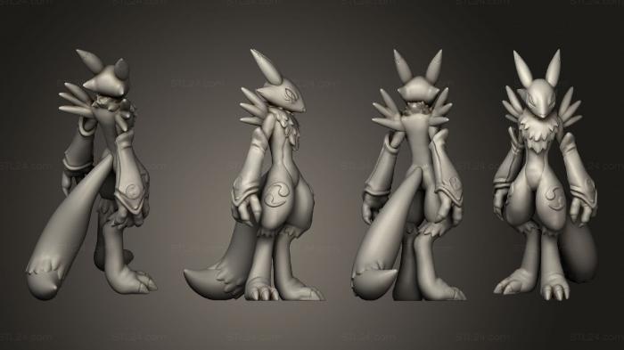 Miscellaneous figurines and statues (Renamon Digimon, STKR_2476) 3D models for cnc