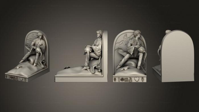 Статуэтки и статуи разные (Смерть дремы и подставки для сонников 234, STKR_2510) 3D модель для ЧПУ станка