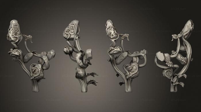 Miscellaneous figurines and statues (Serpent Plants A, STKR_2526) 3D models for cnc