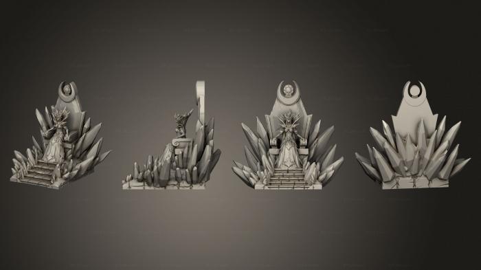 Статуэтки и статуи разные (Трон Снежной Королевы 002, STKR_2550) 3D модель для ЧПУ станка
