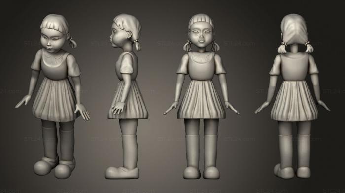 Статуэтки и статуи разные (Игра в куклу-кальмара, STKR_2561) 3D модель для ЧПУ станка