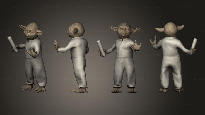 Miscellaneous figurines and statues (Star wars Yoda real size, STKR_2565) 3D models for cnc