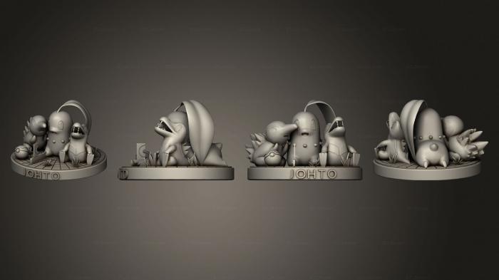 Статуэтки и статуи разные (Начинающие покемоны из 4 регионов, STKR_2567) 3D модель для ЧПУ станка