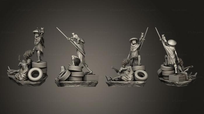 Статуэтки и статуи разные (Бродячая Диорама, STKR_2574) 3D модель для ЧПУ станка