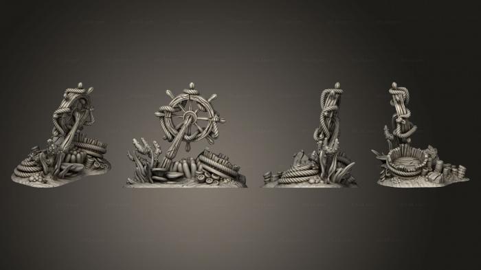 Miscellaneous figurines and statues (Sunken Anchor 004, STKR_2576) 3D models for cnc