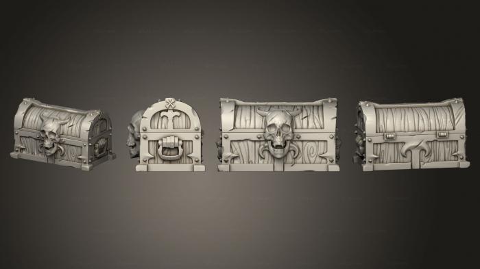 Статуэтки и статуи разные (Сундук Зомби на Местности, STKR_2592) 3D модель для ЧПУ станка