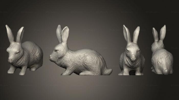 Статуэтки и статуи разные (Мини-Кролик, STKR_2595) 3D модель для ЧПУ станка
