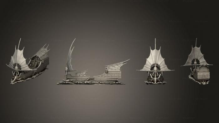 Статуэтки и статуи разные (Корабль племени Рамхорн, STKR_2620) 3D модель для ЧПУ станка