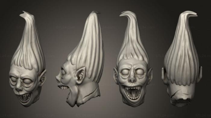 Статуэтки и статуи разные (Голова жертвы, STKR_2642) 3D модель для ЧПУ станка