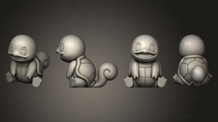 Miscellaneous figurines and statues (Water Squirtle, STKR_2657) 3D models for cnc