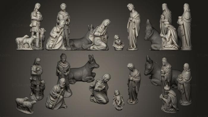 Статуи религиозные (Набор рождественских фигурок, STKRL_0048) 3D модель для ЧПУ станка