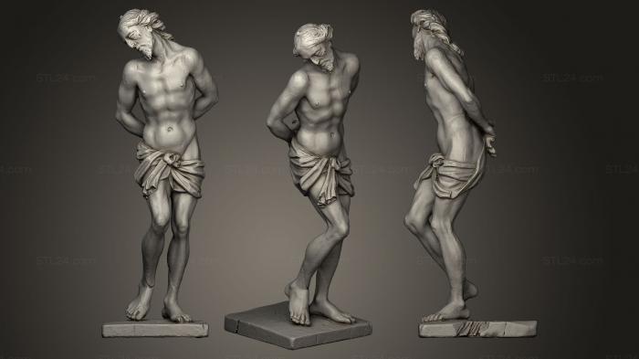 Religious statues ([Christ at the Column 1718th c Unknown sculptor, STKRL_0061) 3D models for cnc