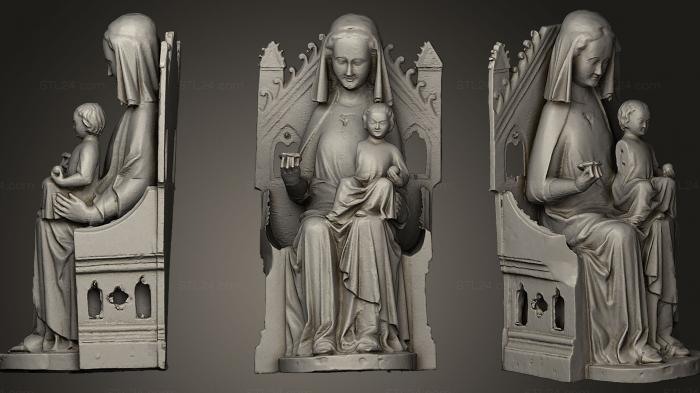 Статуи религиозные (Мадонна с младенцем, STKRL_0069) 3D модель для ЧПУ станка