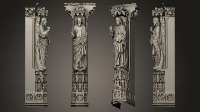 Статуи религиозные (Собор Парижской Богоматери, STKRL_0075) 3D модель для ЧПУ станка