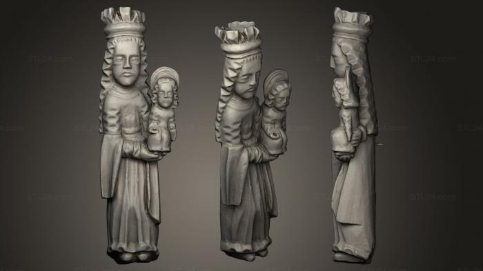 Статуи религиозные (Богоматерь с Младенцем Иисусом, регион Курпи, STKRL_0077) 3D модель для ЧПУ станка
