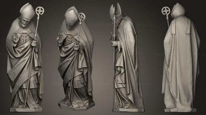 Статуи религиозные (Святой Альфонс Лигуори с кожурой 3d, STKRL_0081) 3D модель для ЧПУ станка