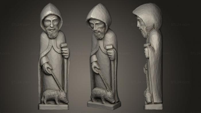 Статуи религиозные (Сент-Антуан дю Дсерт, STKRL_0083) 3D модель для ЧПУ станка