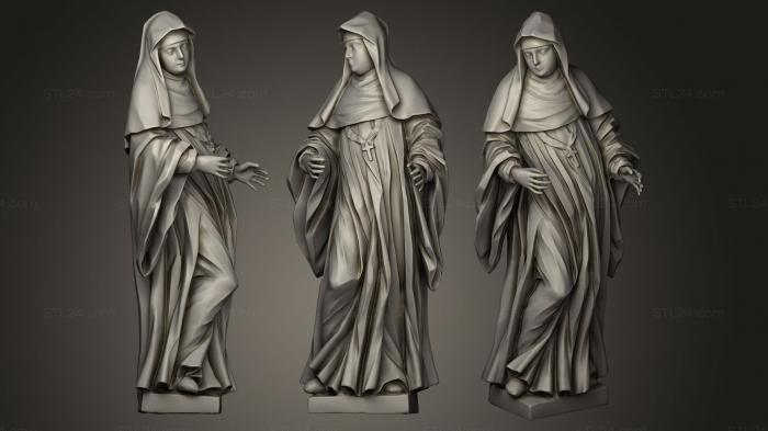 Religious statues ([Saint Mechtilde of Hackeborn, STKRL_0089) 3D models for cnc