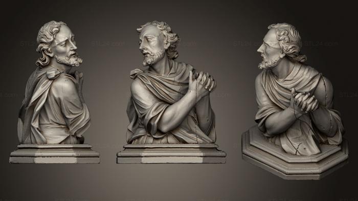 Religious statues (Bust dun sant Museu de Manresa, STKRL_0107) 3D models for cnc
