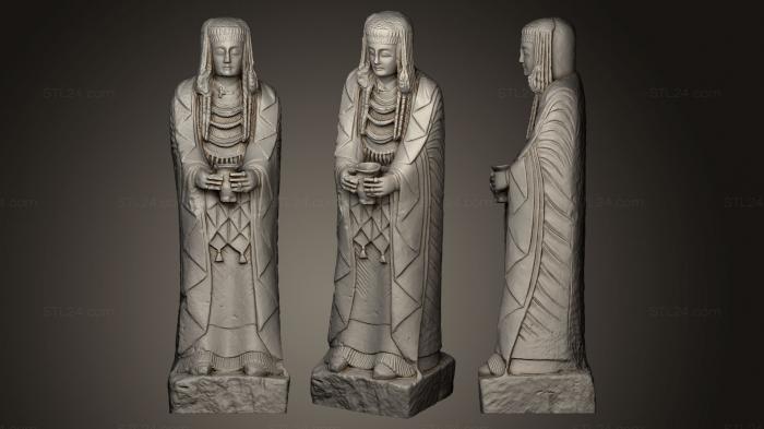 Religious statues (Dama oferente ibrica, STKRL_0109) 3D models for cnc