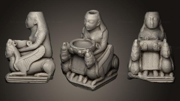 Статуи религиозные (Иберийская леди - лампа, STKRL_0112) 3D модель для ЧПУ станка
