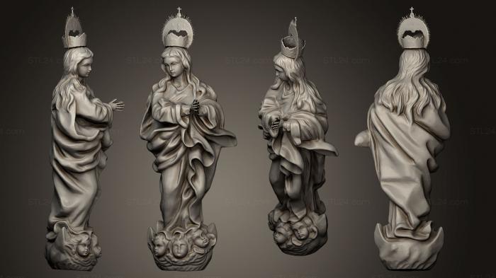 Статуи религиозные (Инмакулада Консепсин, STKRL_0115) 3D модель для ЧПУ станка