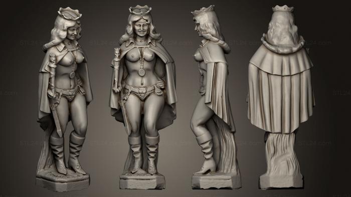 Статуи религиозные (Помбагира раинха из религии Кимбанда, STKRL_0124) 3D модель для ЧПУ станка