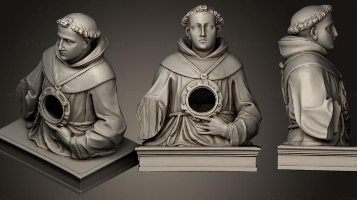 Статуи религиозные (Сан-Антонио-де-Падуя, STKRL_0132) 3D модель для ЧПУ станка