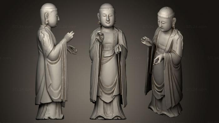 Статуи религиозные (Стоящий Бодхисаттва, STKRL_0145) 3D модель для ЧПУ станка
