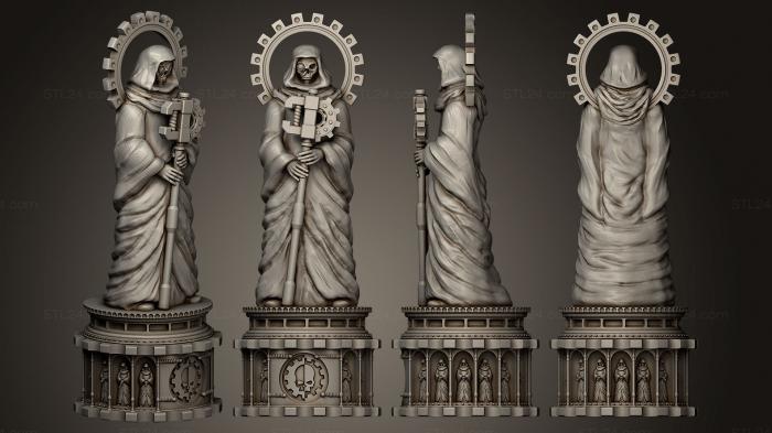 Статуи религиозные (Настольная Механическая Статуя Священника, STKRL_0149) 3D модель для ЧПУ станка